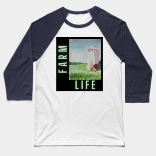 Farm Life & Silo v1 Baseball T-Shirt